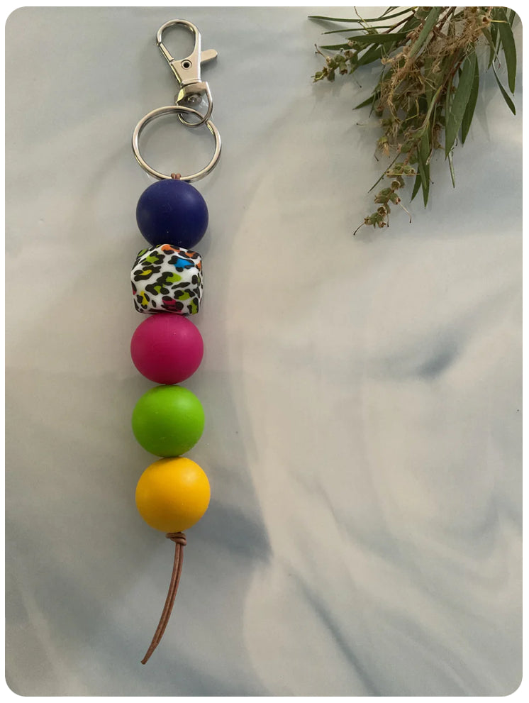 Silicone Bead Keyrings