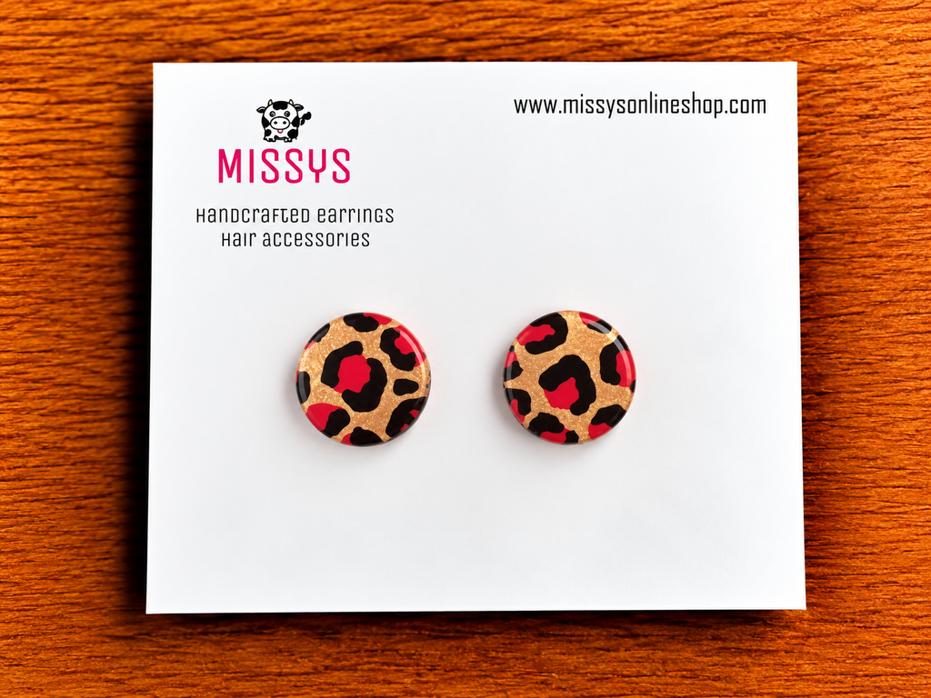 Red and Gold Leopard Print