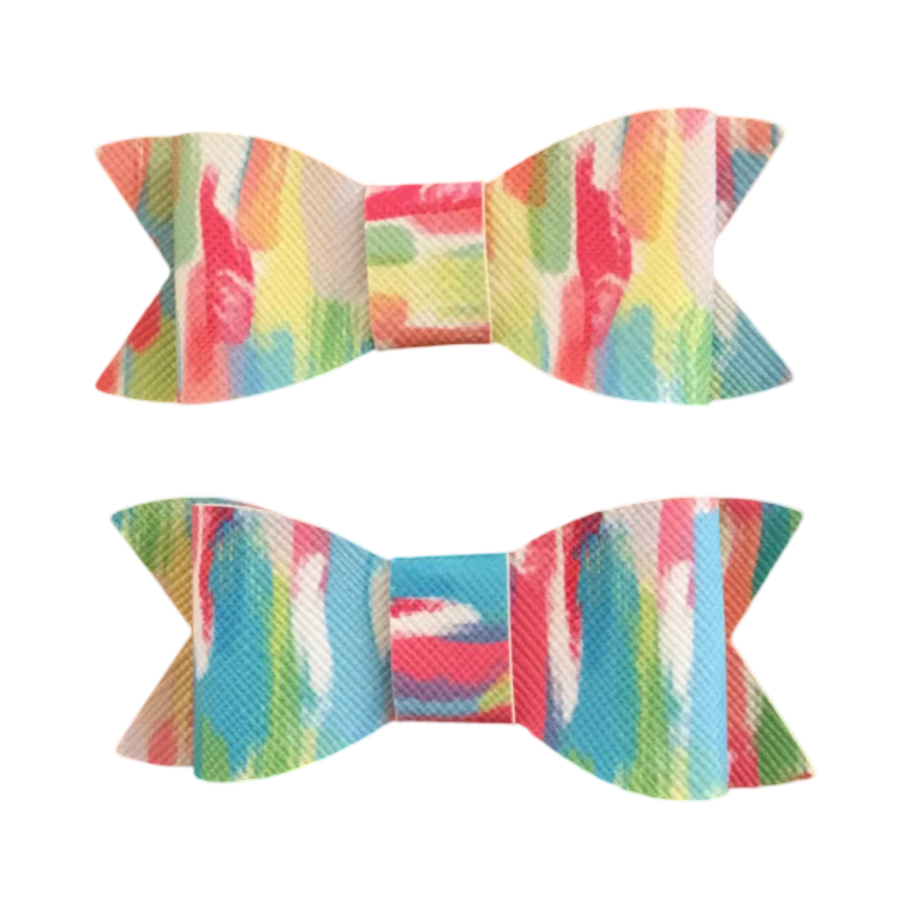 Paint Splatter Hair Bow Clips set