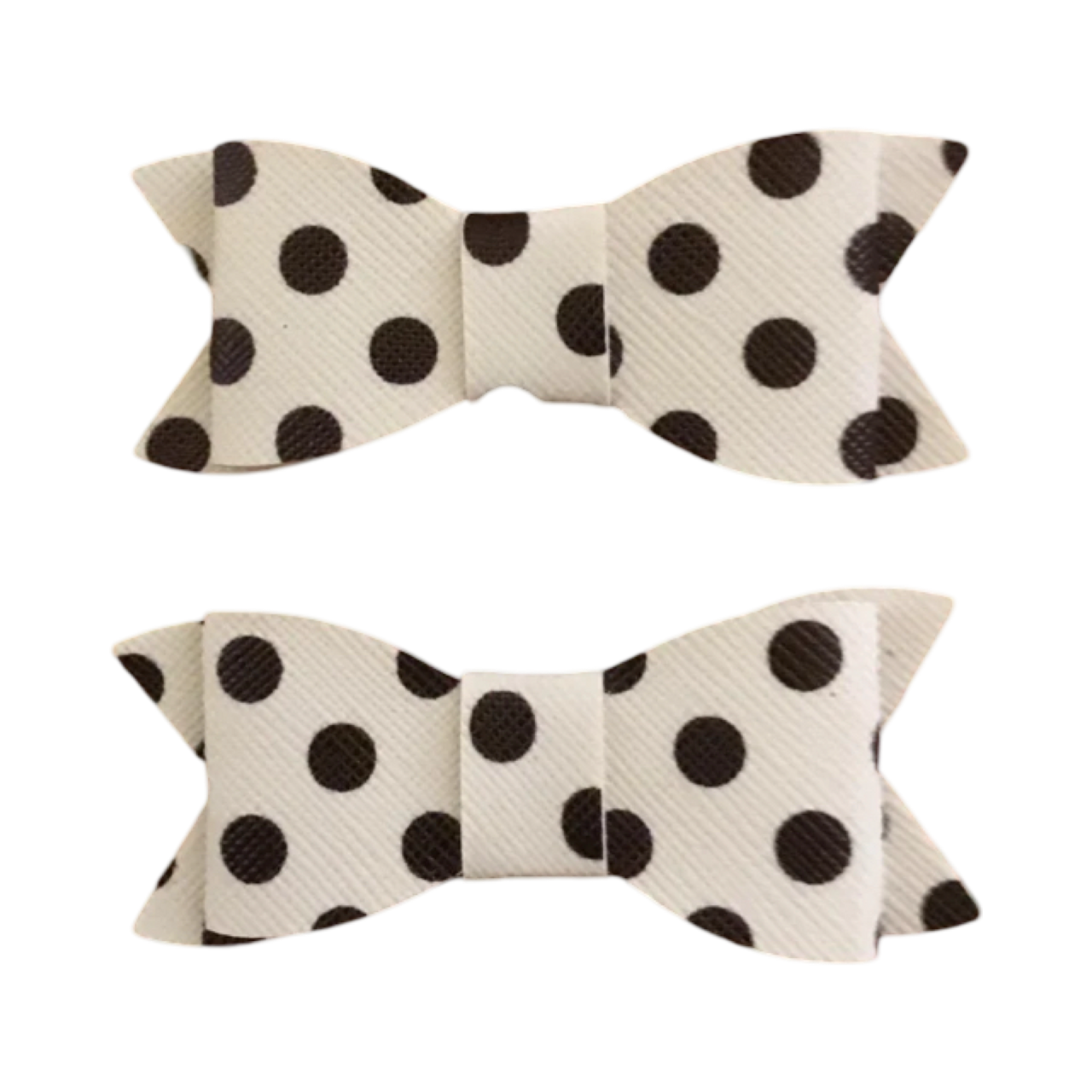 Black and White Polka Dot Bow Clips