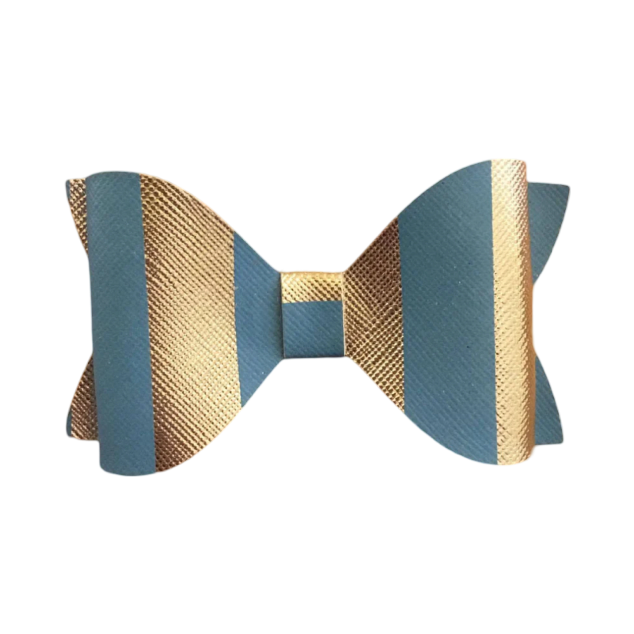 Blue Stripe Bow