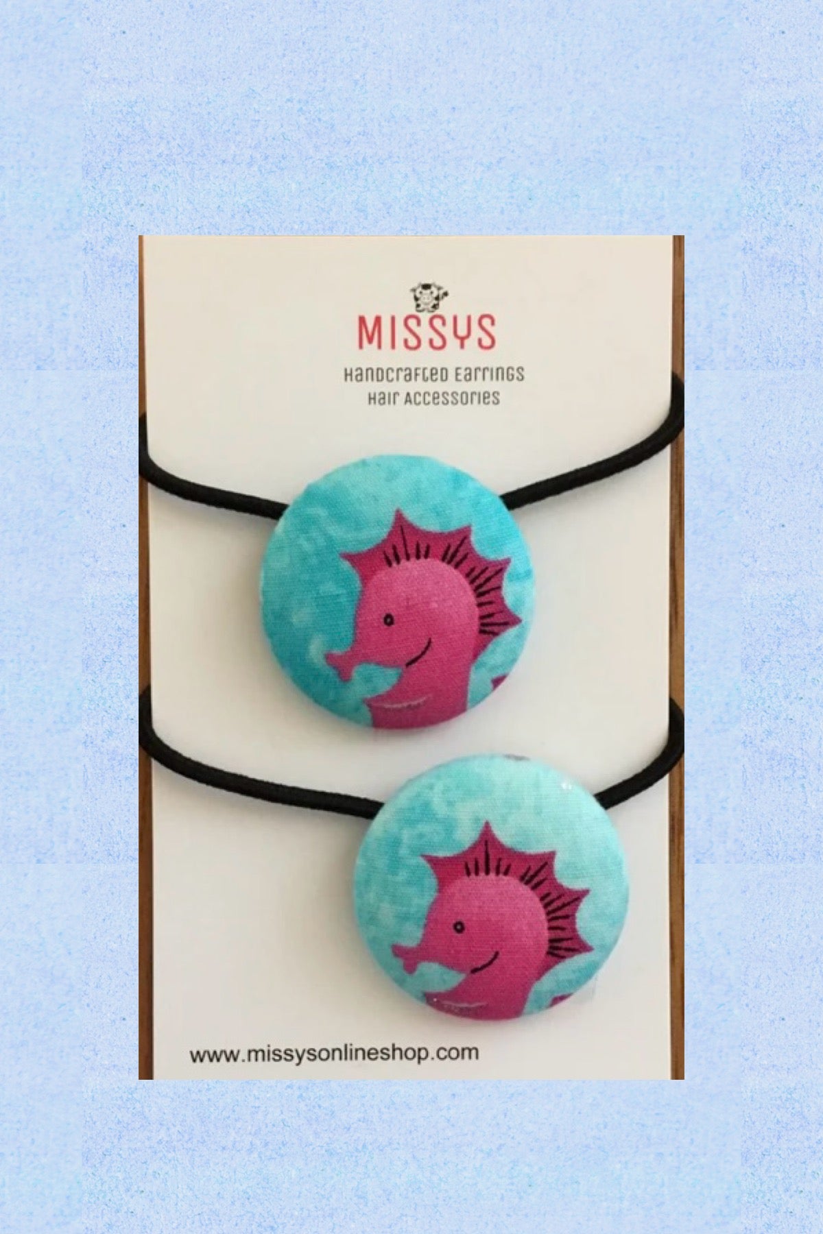 Sea horses hair tie set