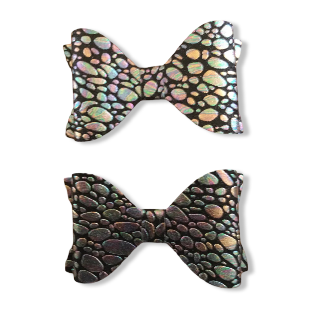 Cobblestone Double Hair Bow Pack