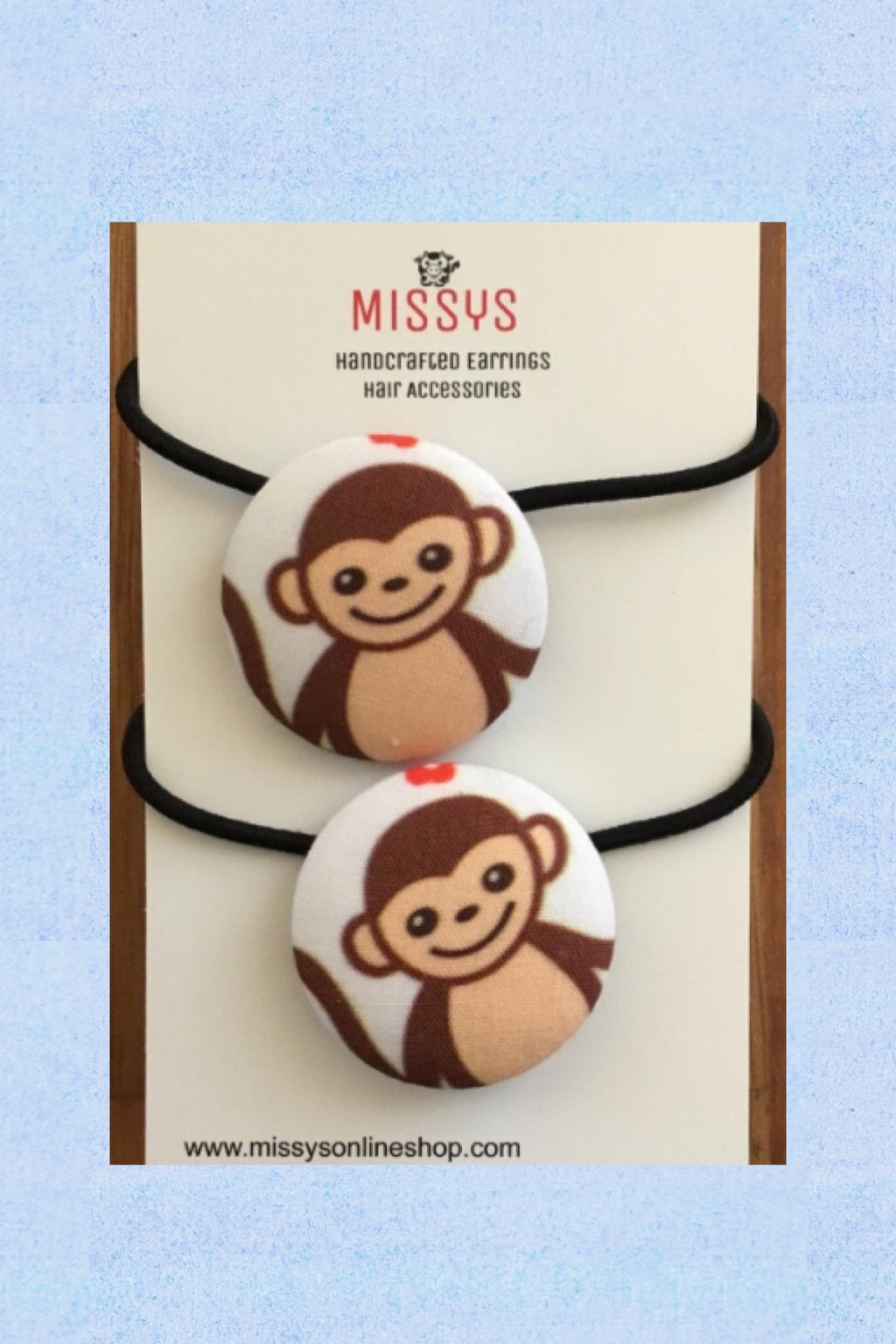 Cute monkeys hair tie set