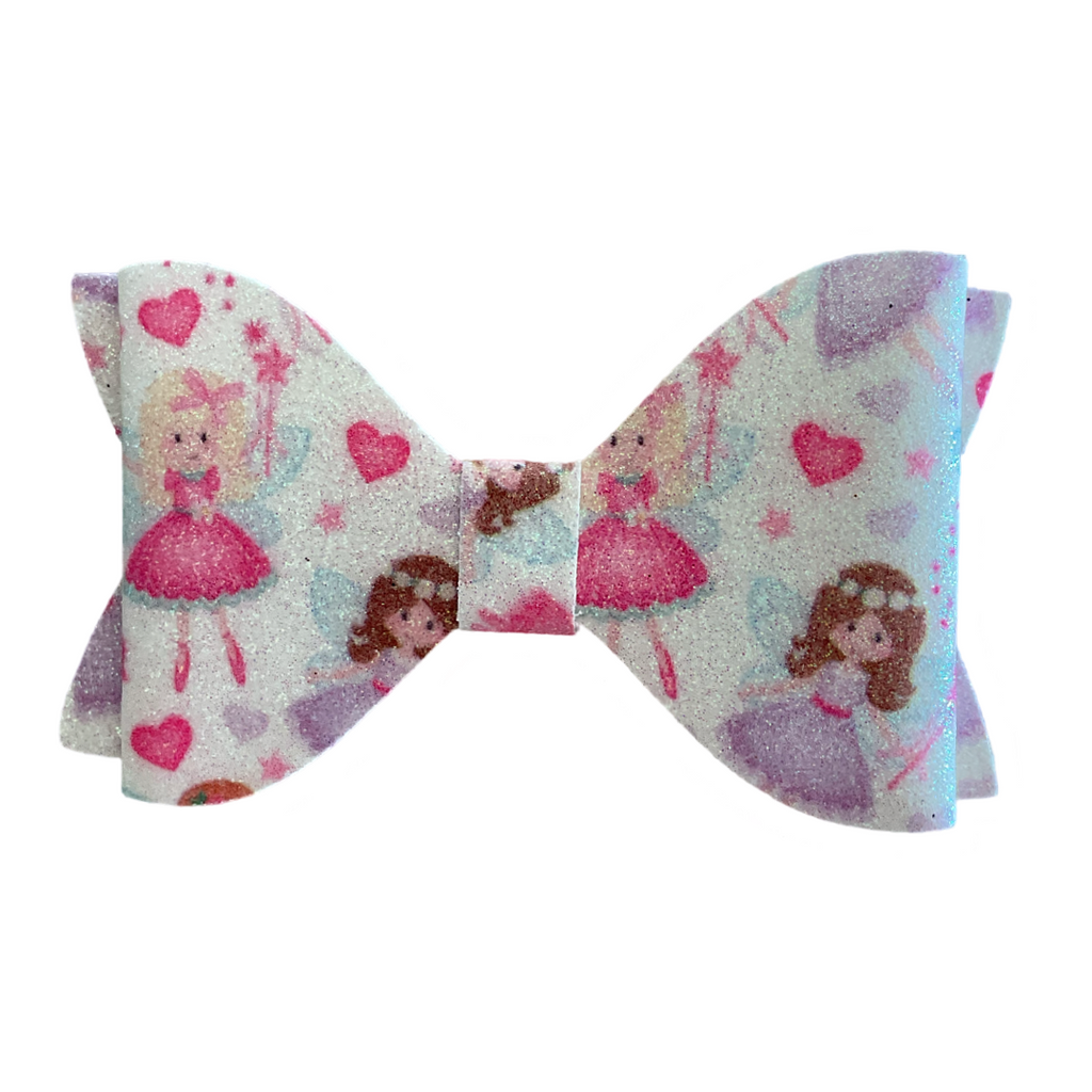 Fairy Princess Glitter Hair Bow