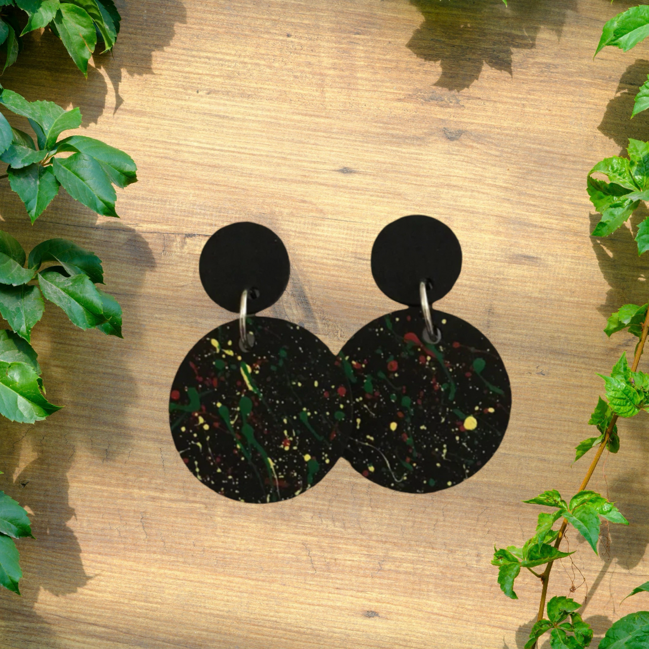 Black with Red, Yellow and Green