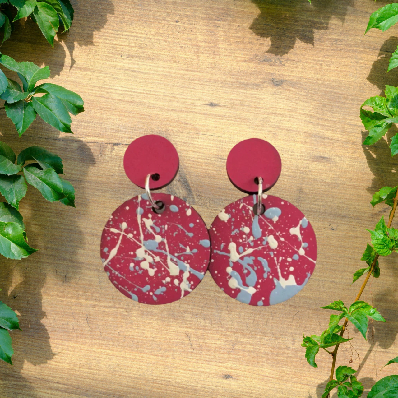 Hot Pink and White Splatter