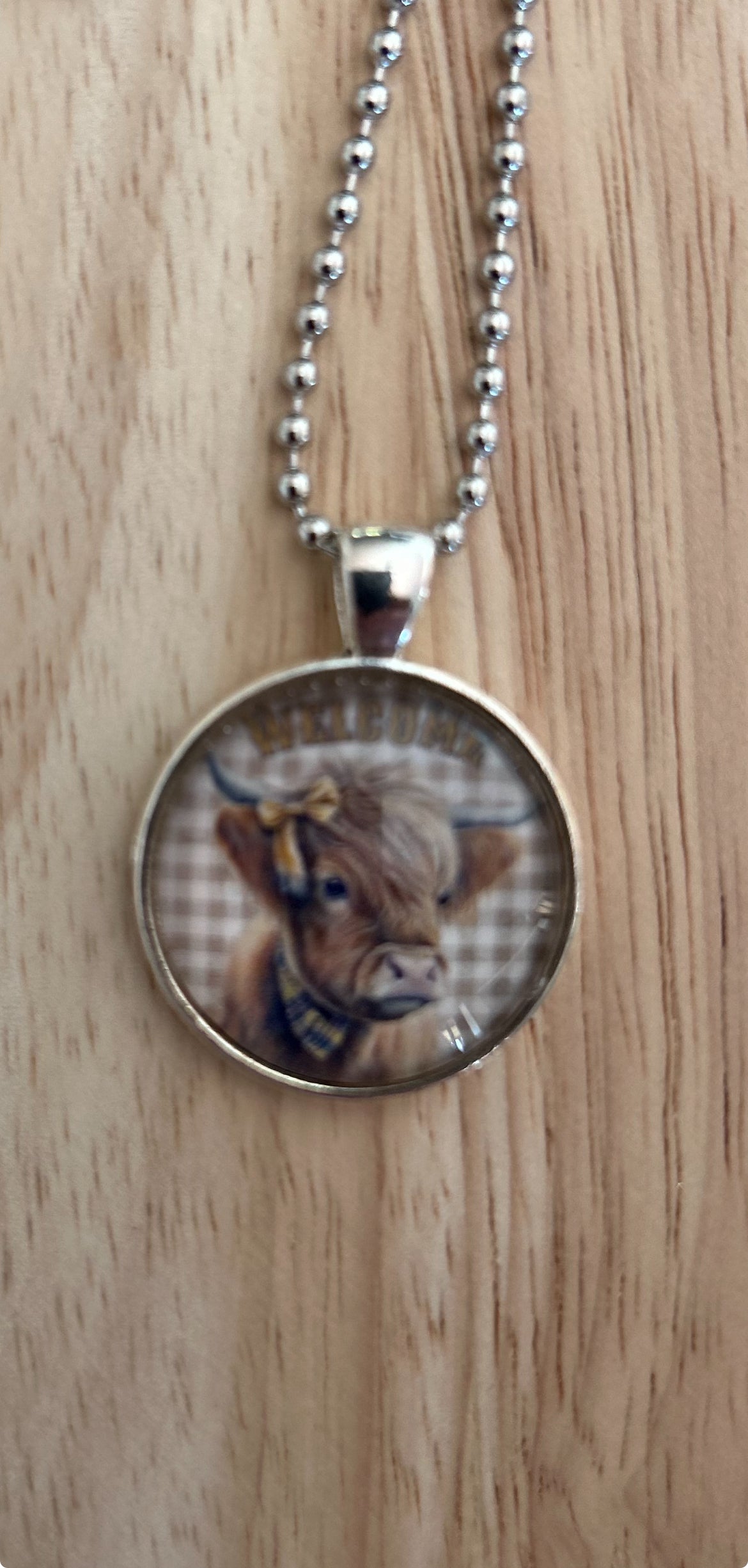 Highland Cow Pendant and Keyring Gift Pack Save 15%