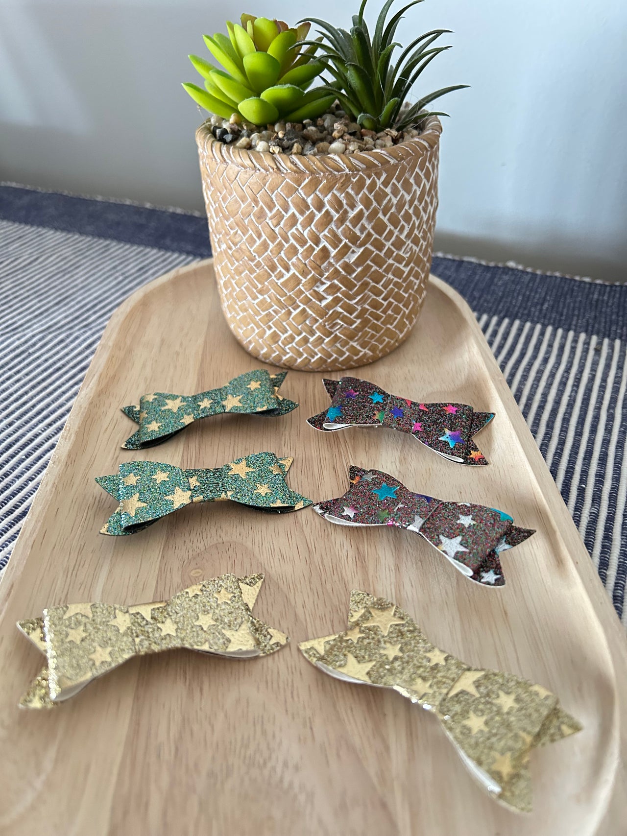 Glittery Stars 3 Bow Clip Gift Pack Save 15%