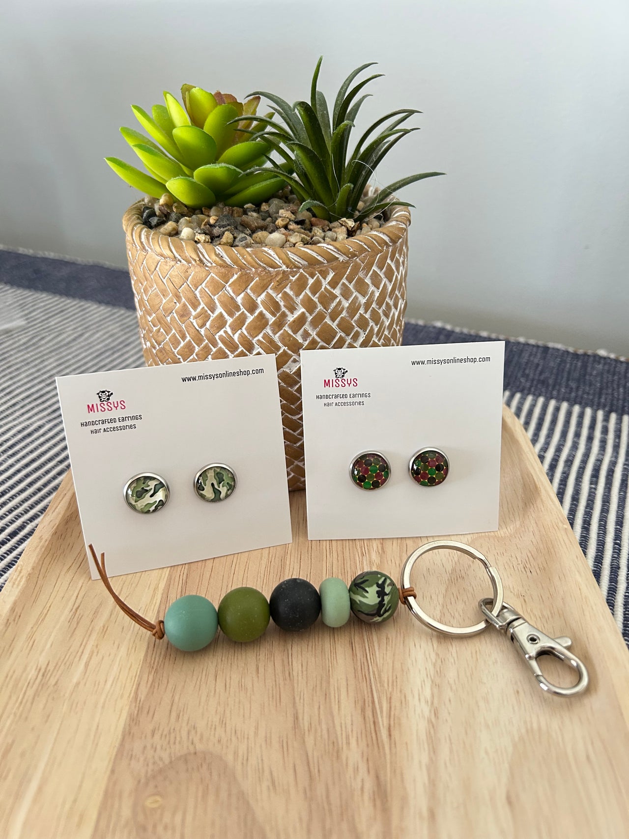 Camouflage Earrings and Keyring Gift Pack  15% Saving off regular priced products