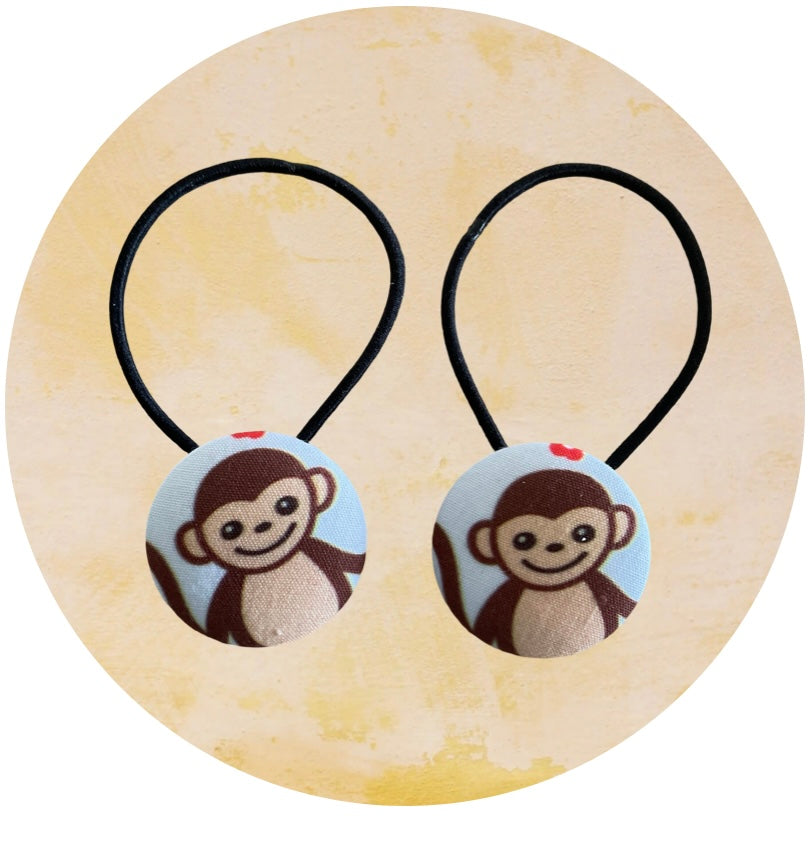 Cute monkeys hair tie set