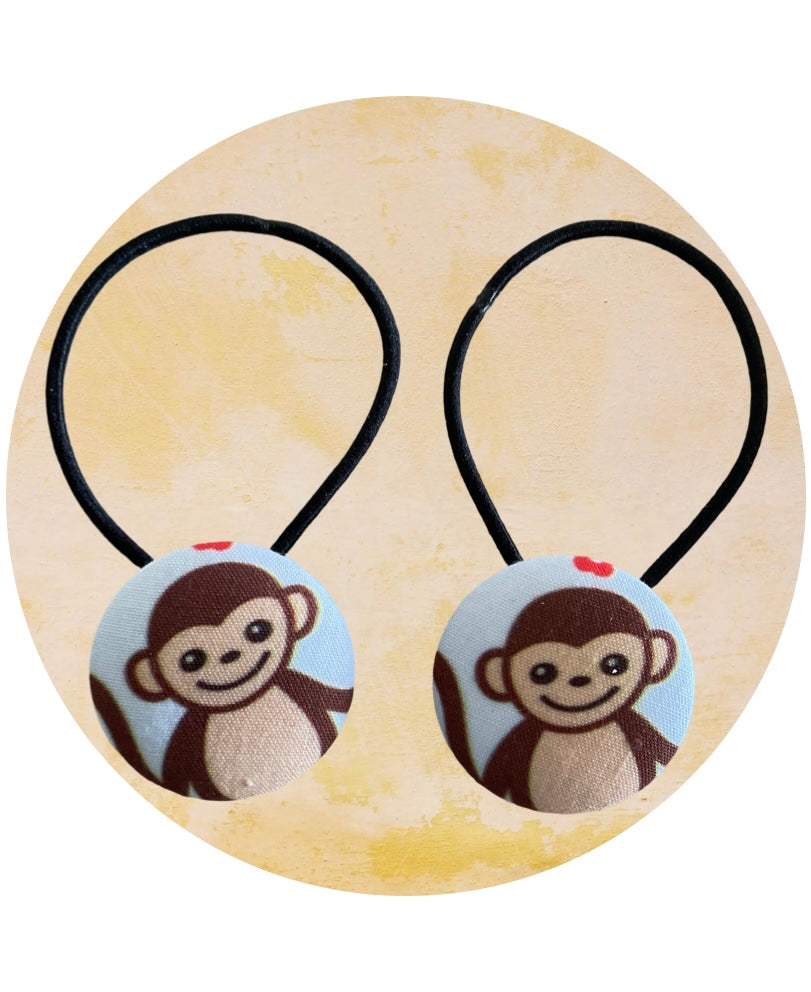 Cute monkeys hair tie set
