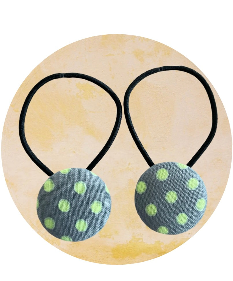Hair Ties 2 pack  Fluro Dots 5 colour choices