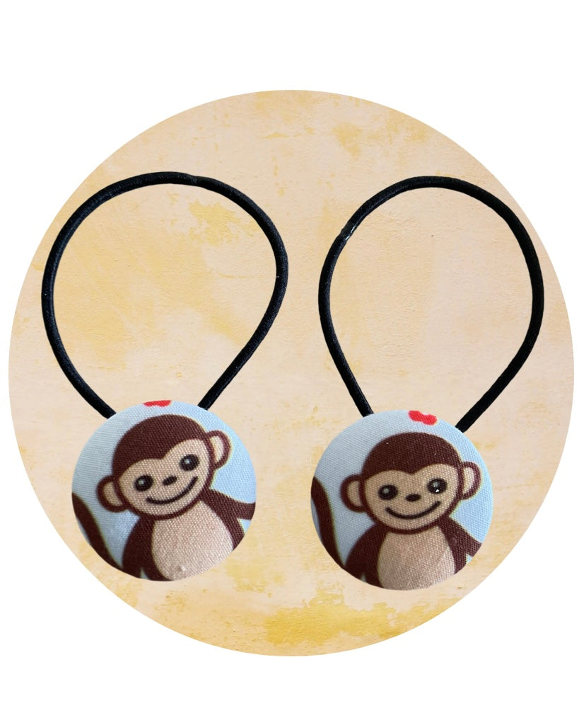 Cute monkeys hair tie set