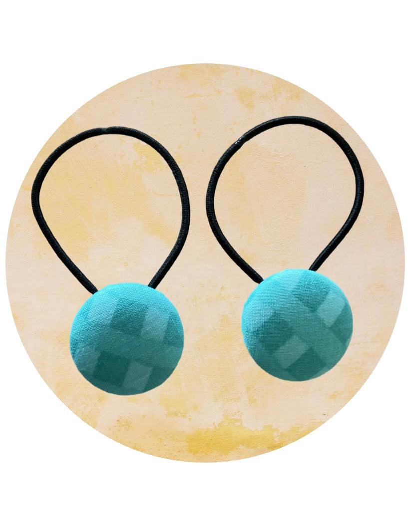 Hair Tie 2 pack  Aqua Patch