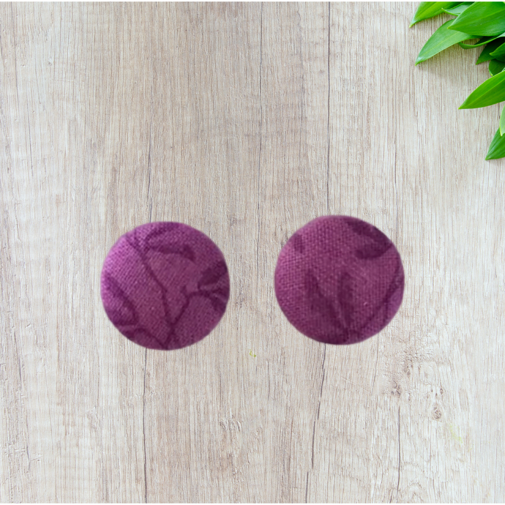 Purple Leaf Earrings