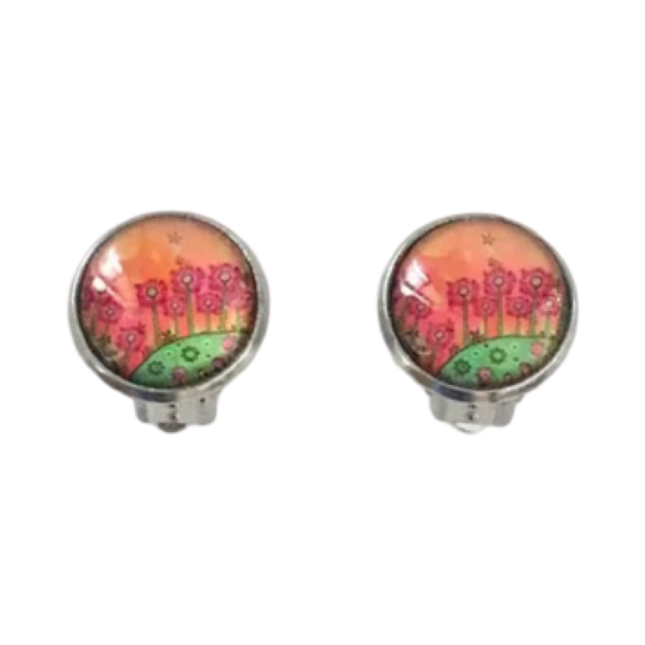 Orange floral scene 12mm