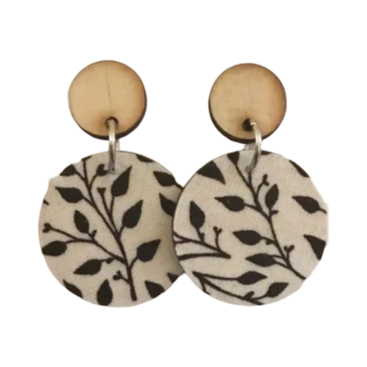 The Versatile Black and White Silhouette Fabric Wooden Dangles
