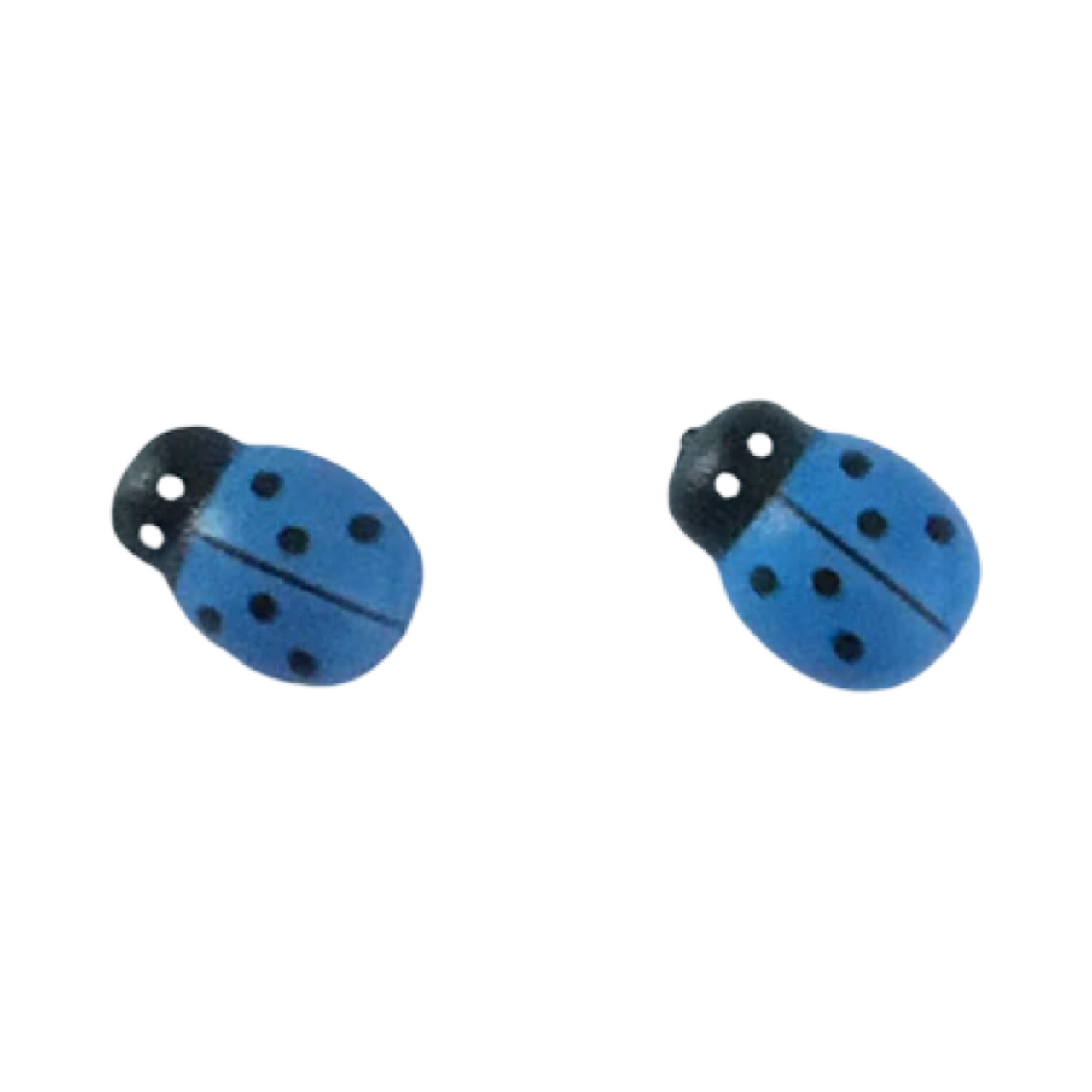 Tiny Wooden Ladybird stud earrings  Several Colours