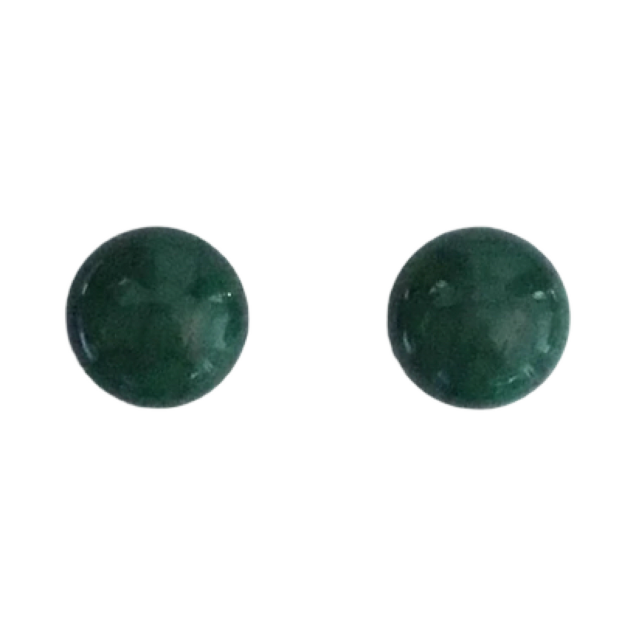 Dark Green Crackle Earrings