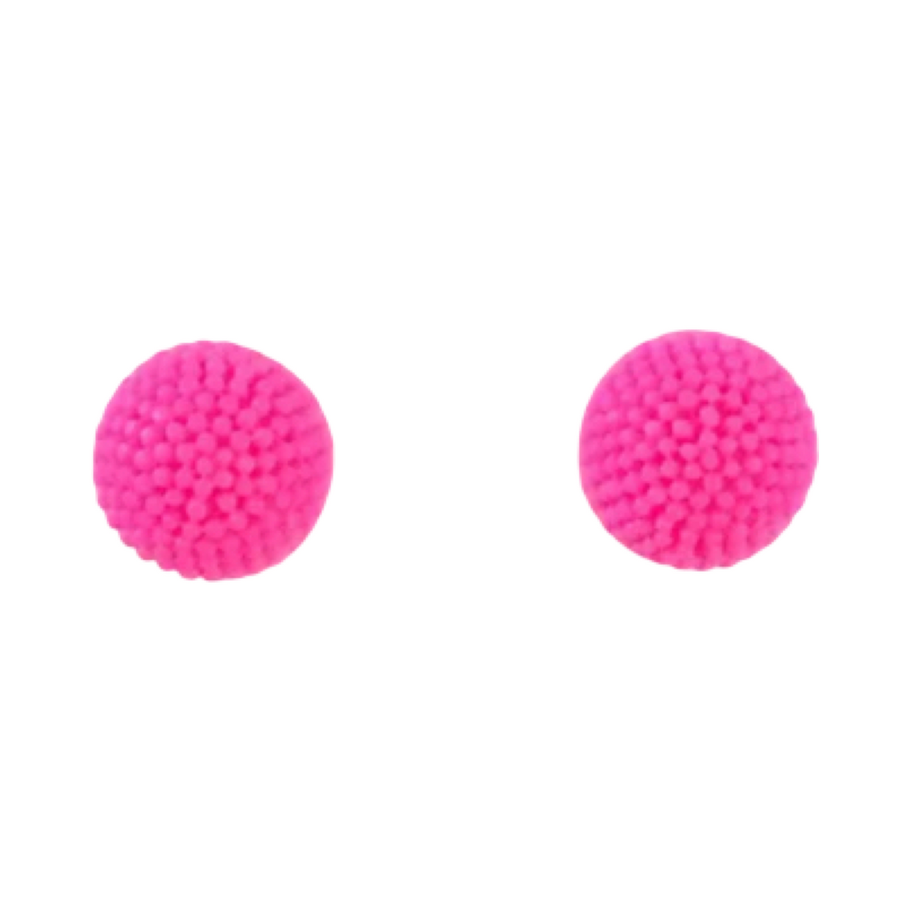 Hot Pink Half bubble Earrings