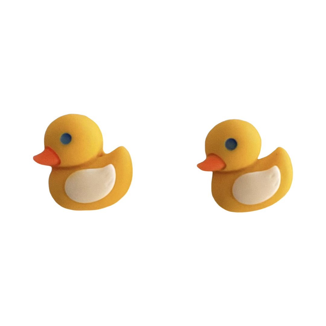 2 little ducks resin earrings