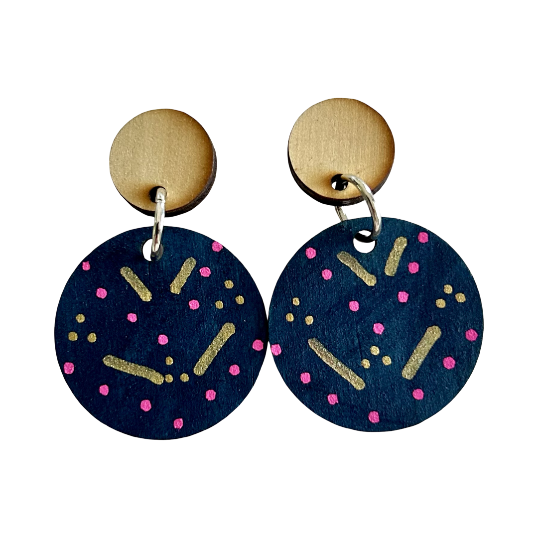 Navy Gold Pink Design