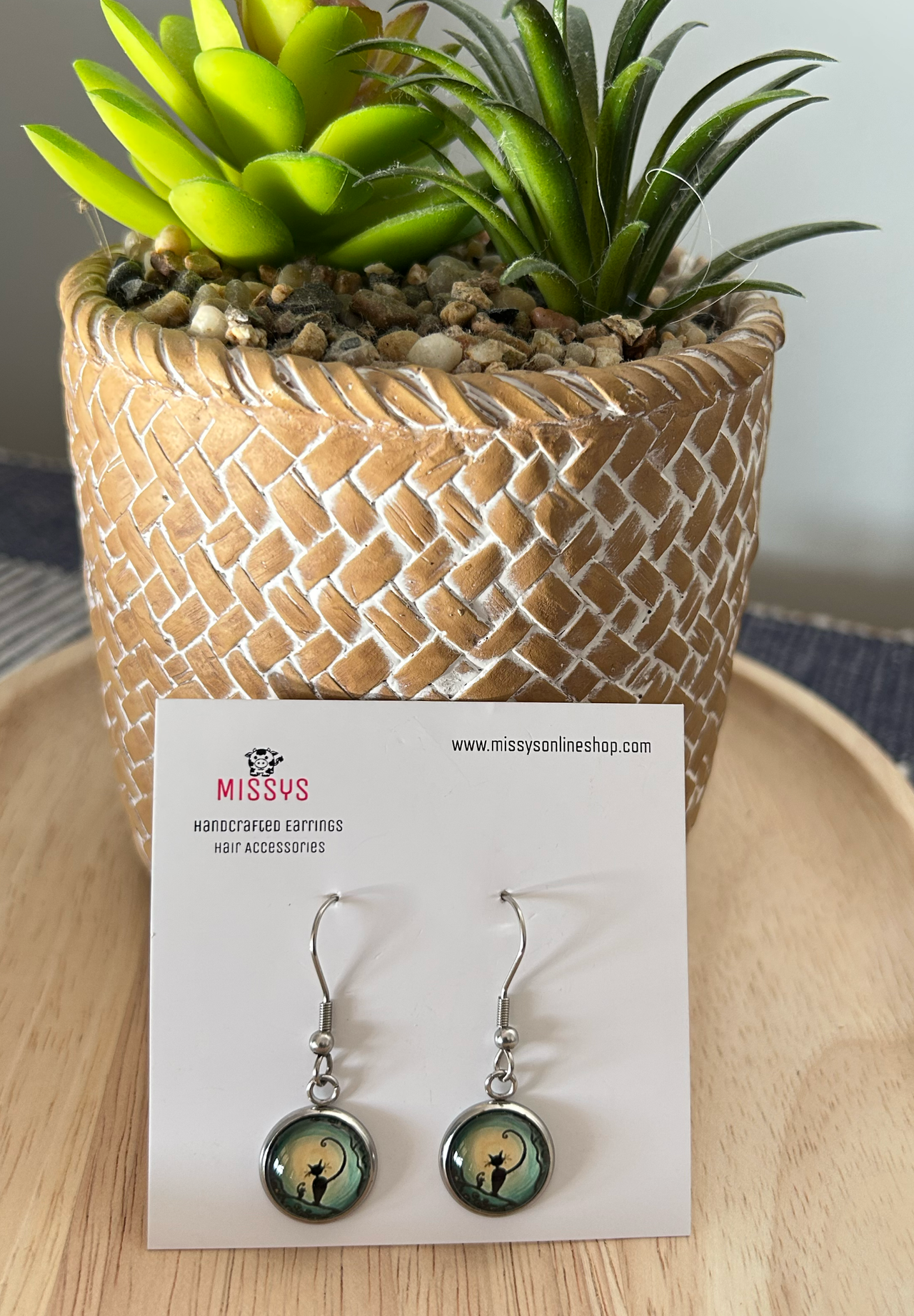 Two black cats in the Moonlight