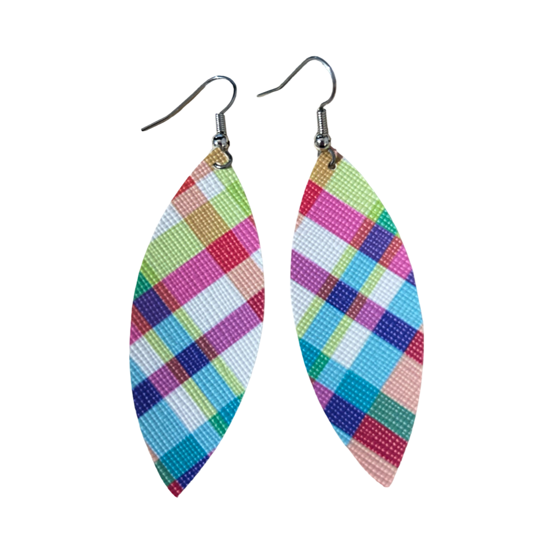 Multi Coloured Tartan Single Leaf