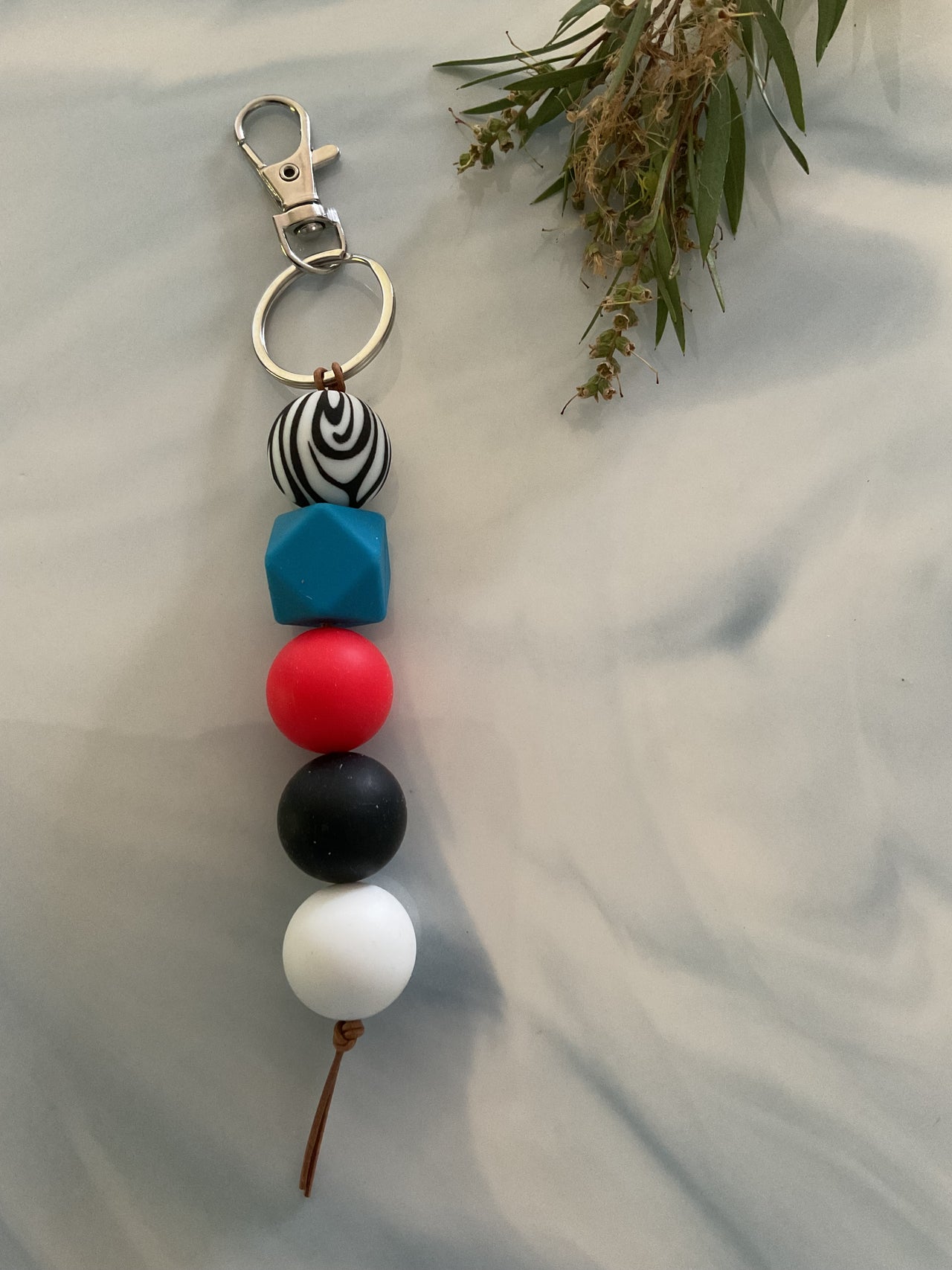 Zebra style with blue & red