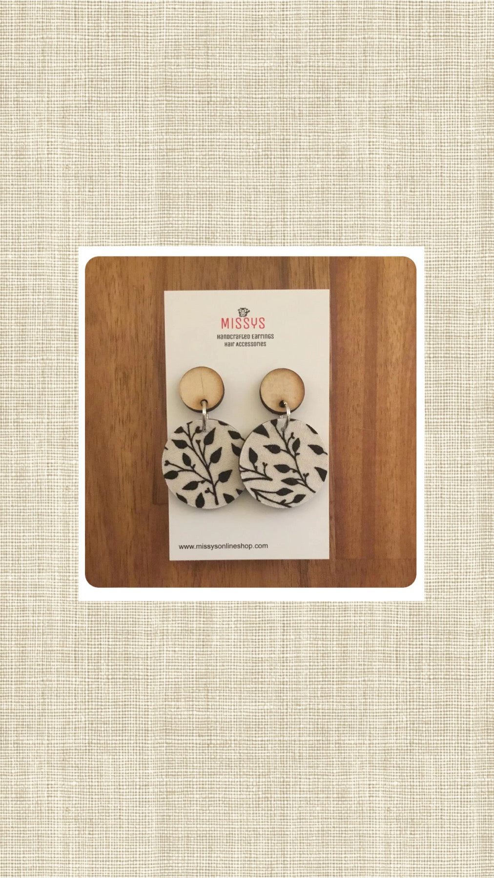 The Versatile Black and White Silhouette Fabric Wooden Dangles