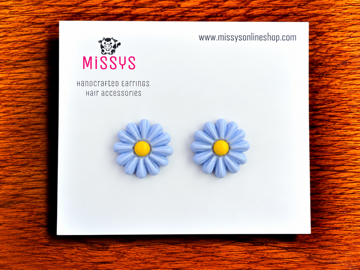 Pastel Blue Daisies