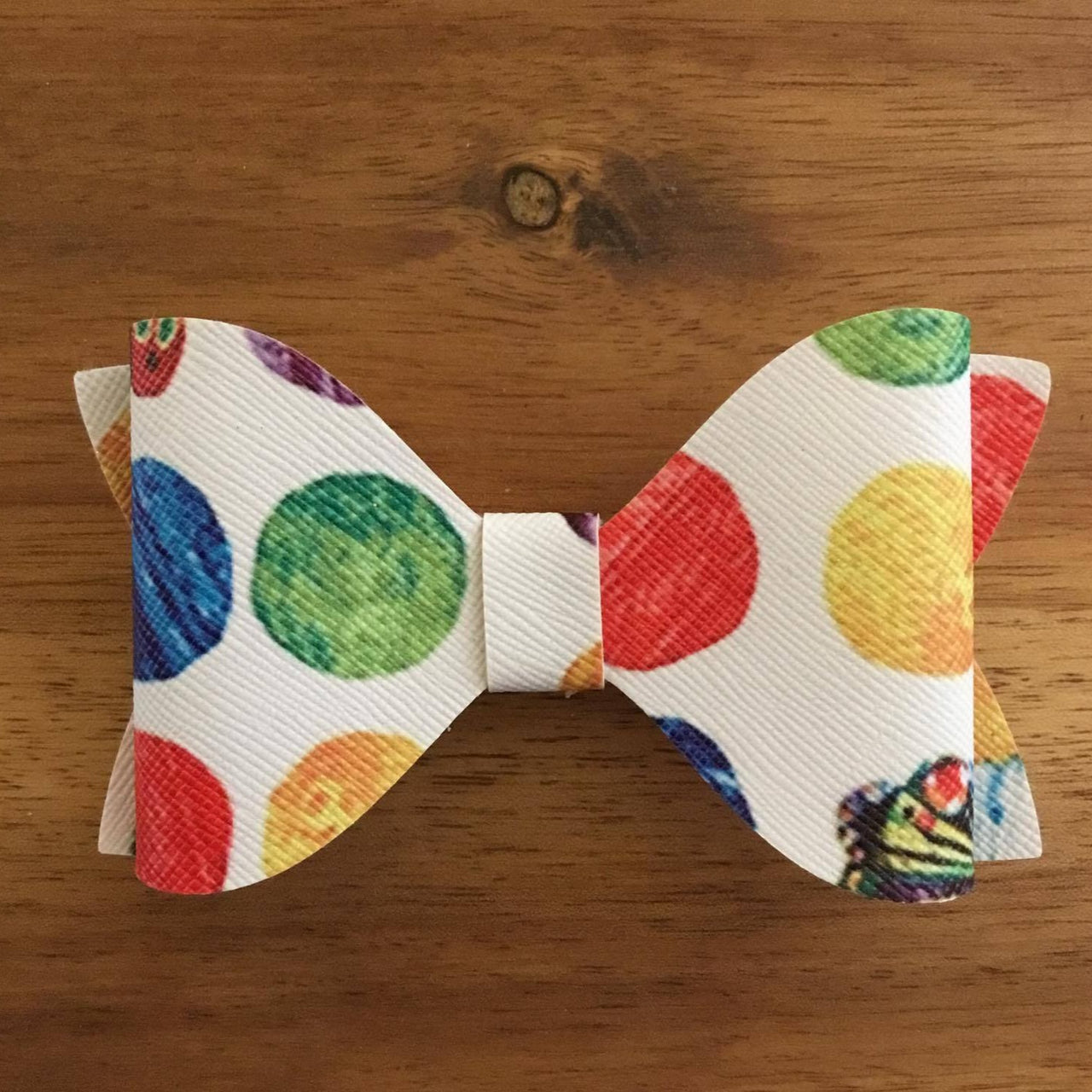 Coloured hungry caterpillar spots Bow