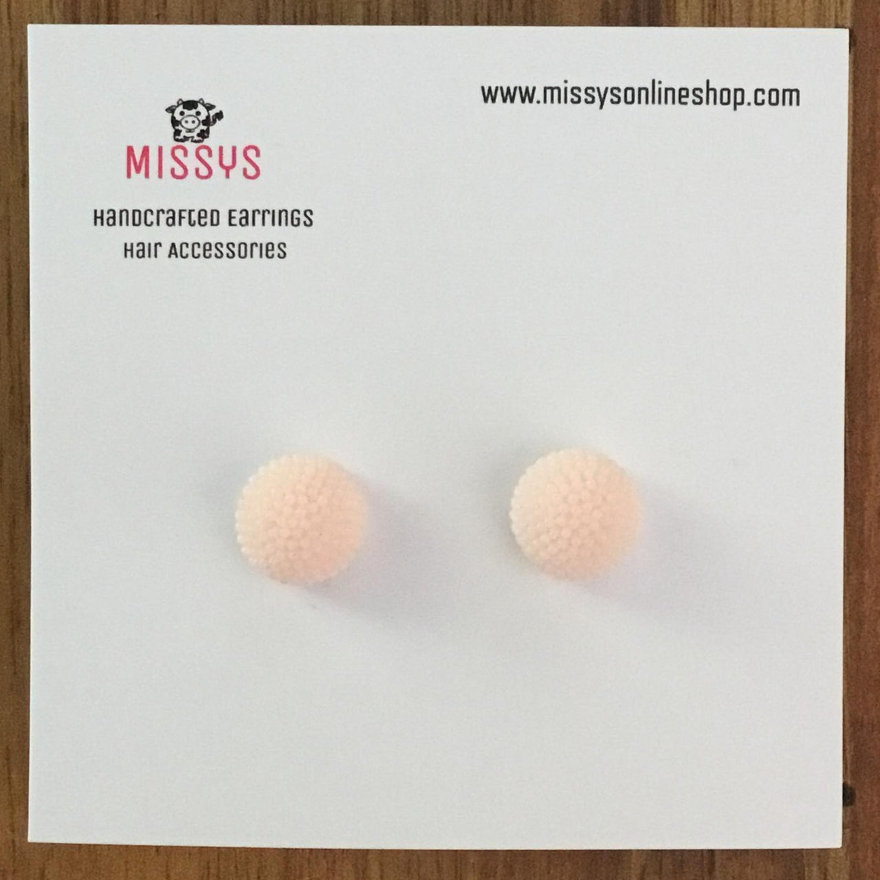 Pale Pink Half bubble Earrings