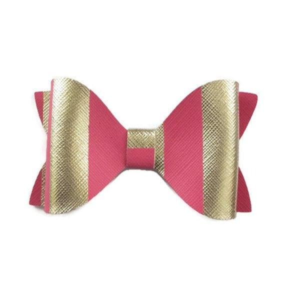 Pink and Gold Bow
